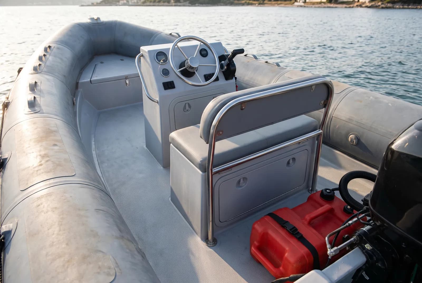 Interieur van een Rubberboot en RIB