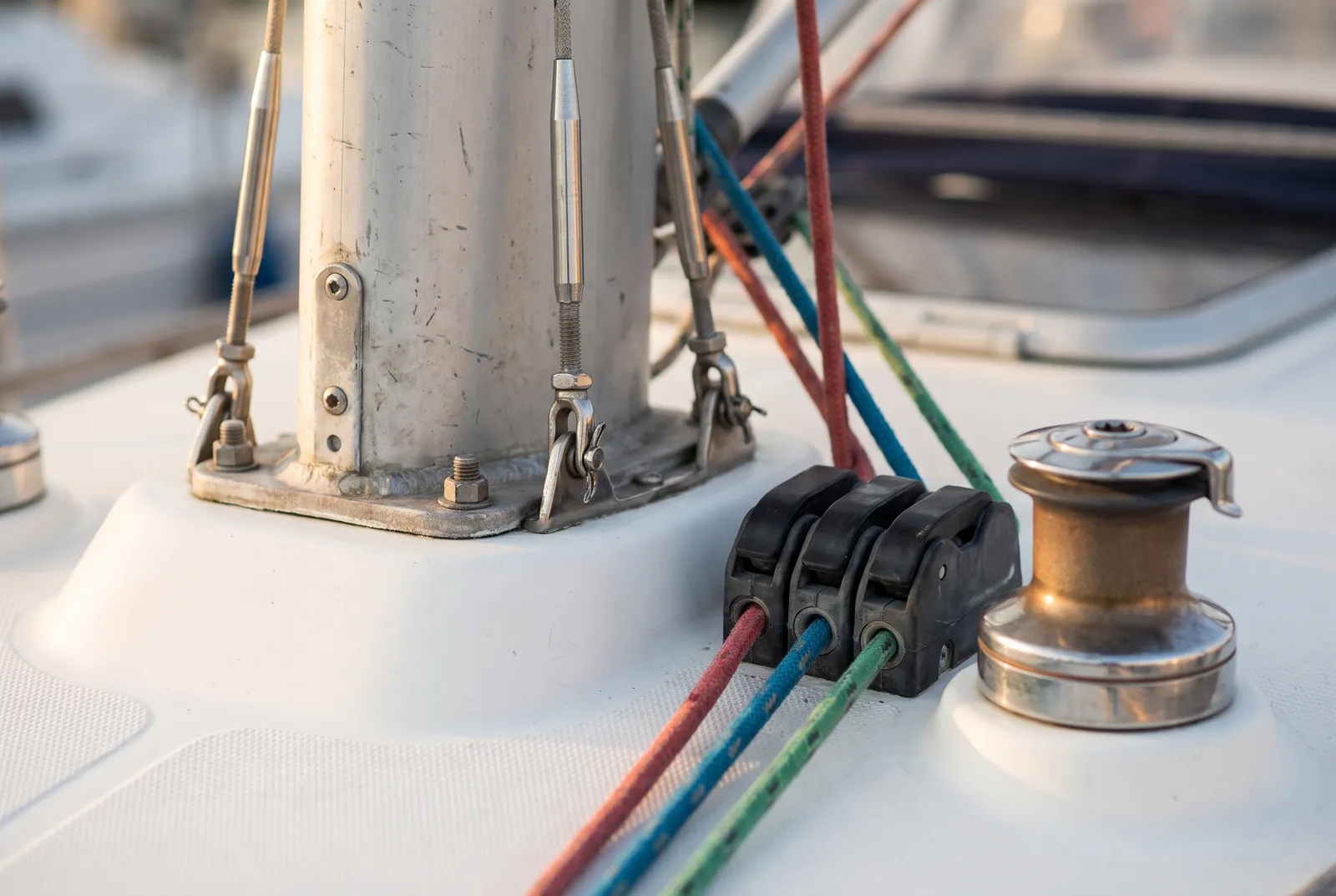 Detail van een Zeilboot
