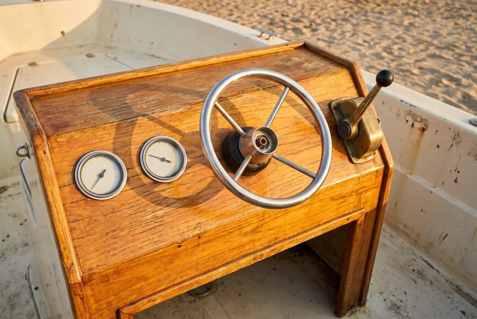 Detail van een Boston Whaler Klassieker