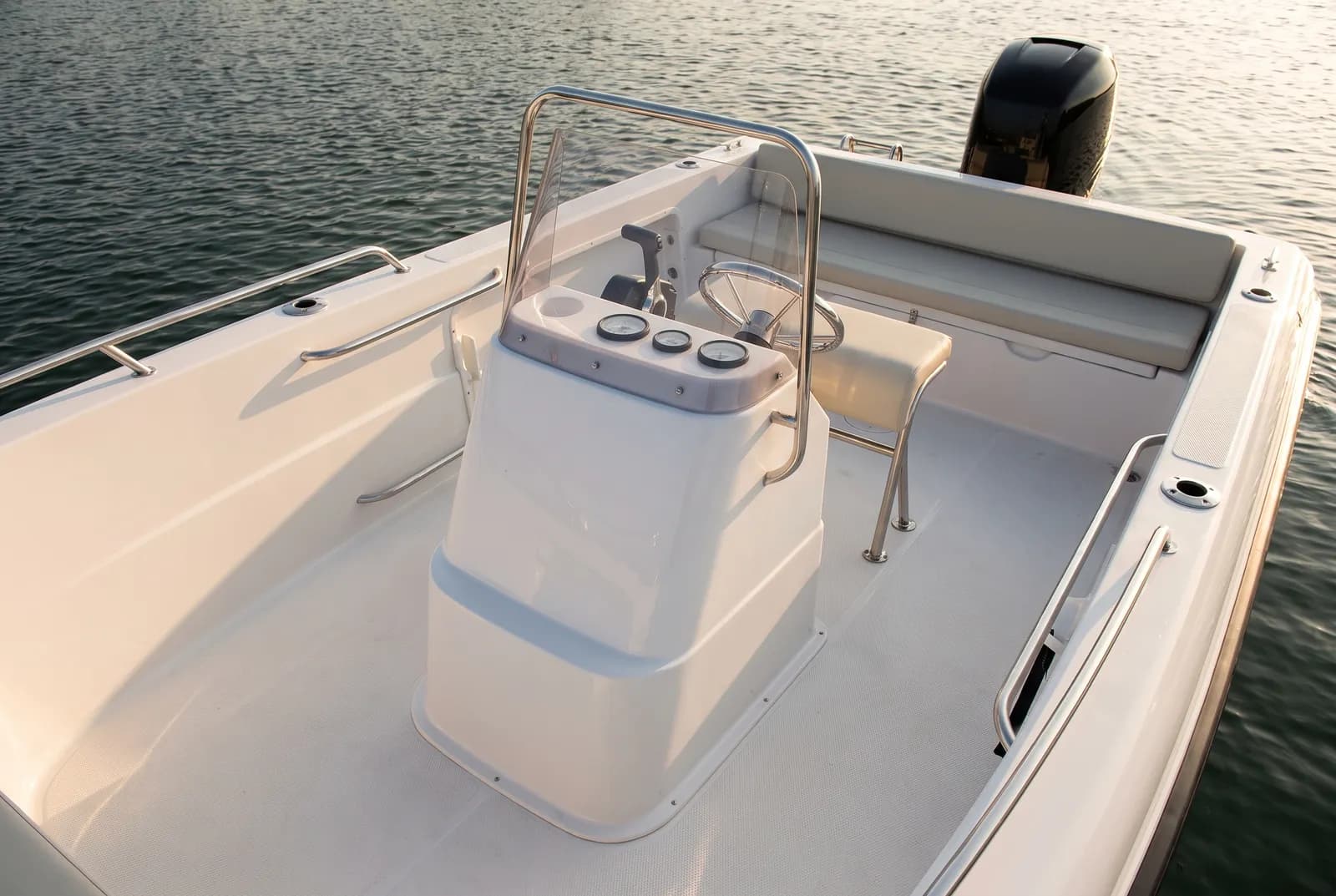 Interieur van een Boston Whaler
